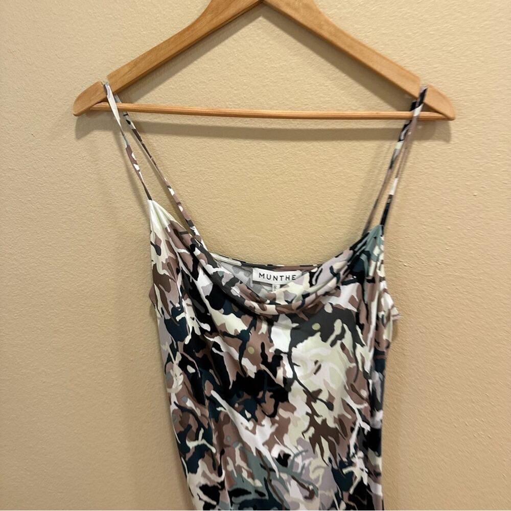 NWT Tuckernuck Munthe Green Neutral Sexy Camo Maxi Dress 8 - Picture 13 of 16